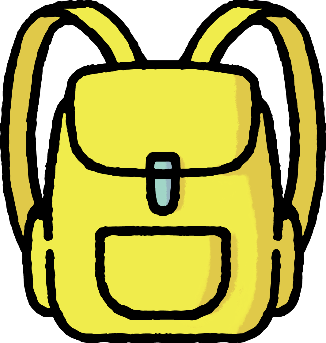 リュックサック ナップザック バックパック のイラスト かわいい無料イラスト素材