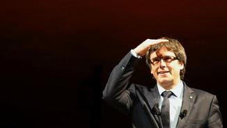 El president durant la conferència al Romea (EFE)