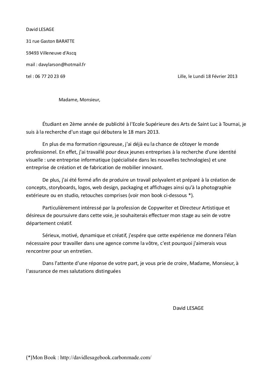 Lettre motivation David LESAGE - Fichier PDF