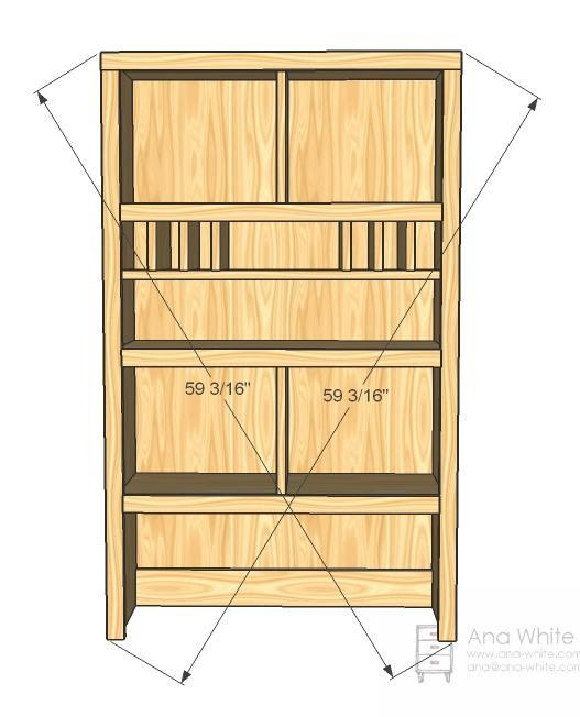 Ana White | Build a Entryway Mail Sort and Charging Hutch | Free ...