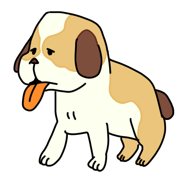 セントバーナードのイラスト かわいいフリー素材が無料のイラストレイン