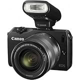 Canon EOS M 18.0 MP Compact Systems Mirrorless Camera with EF-M18-55mm IS STM Lens and Speedlite 90EX Flash