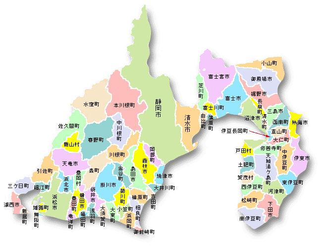 都道府県地図 静岡県