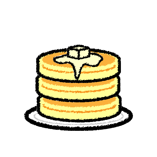 かわいいホットケーキの無料イラスト 商用フリー オイデ43