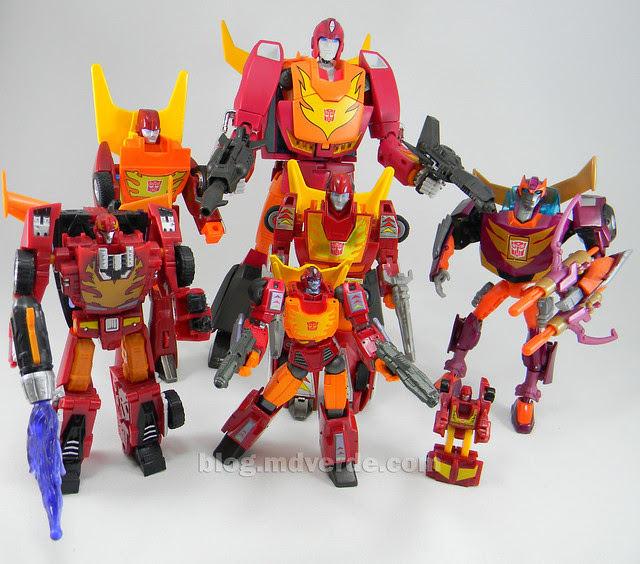Transformers Hot Rod Masterpiece - modo robot vs otros Hot Rods