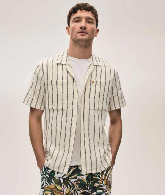 Banker vertical stripe shirt