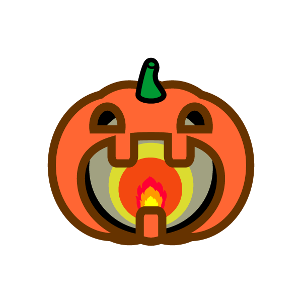 塗り絵に最適な白黒でかわいいハロウィンパレードメッセージカードの無料イラスト 商用フリー オイデ43