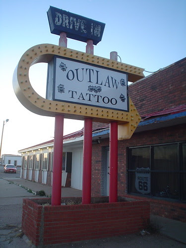 Drive In Tattoo neon and yellow 