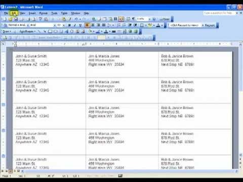 How To Create Microsoft Word Labels - YouTube