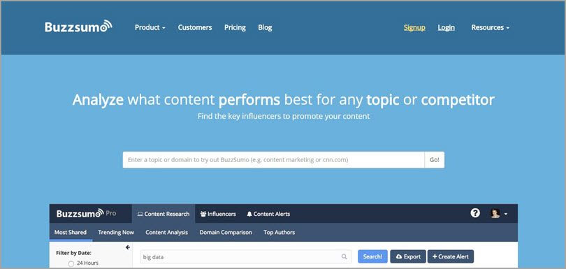buzzsumo key influencers image for conversion rate
