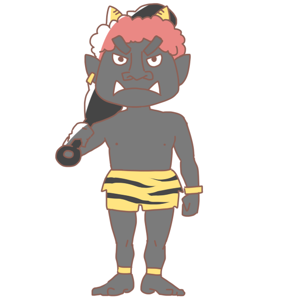 黒鬼のイラスト かわいいフリー素材が無料のイラストレイン
