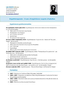 exemple cv universitaire suisse   18