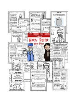  distance learning harry potter fourth grade math packet common core