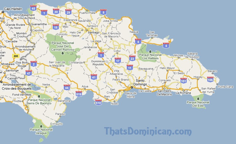 Map Of Dominican Republic Cities. MAP OF THE DOMINICAN REPUBLIC