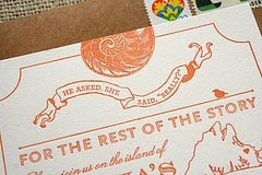 Destination wedding invitations wording reception after