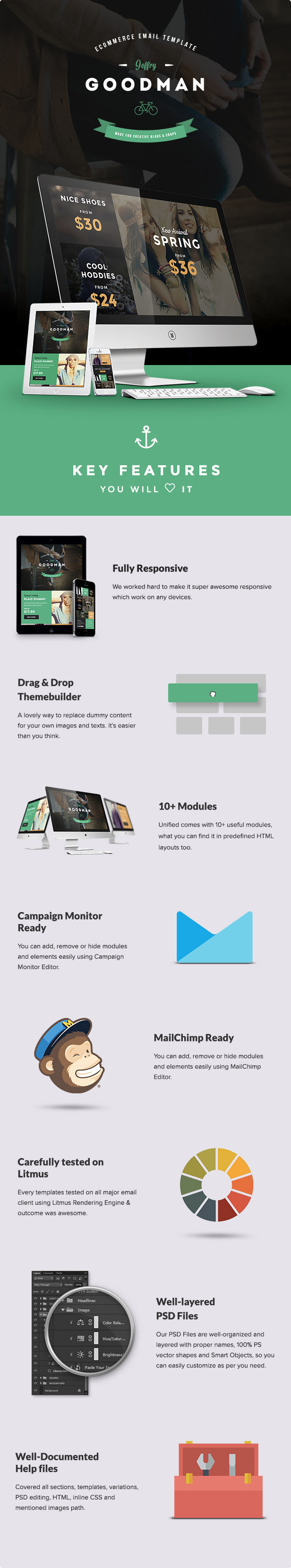 JG - E-commerce Email Template + Builder Access (Email Templates)