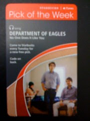Starbucks iTunes Pick of the Week - Department of Eagles - No One Does It Like You