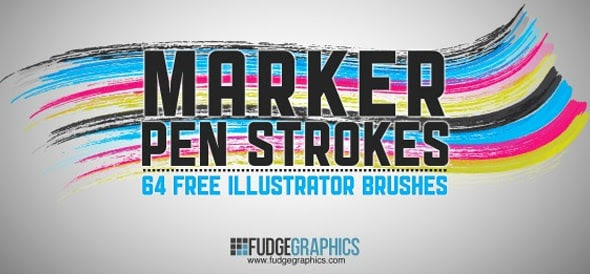 64-FREE-MARKER-PEN-ILLUSTRATOR-BRUSHES
