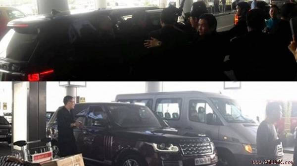 Xe sang được điều động đưa đón Seungri ngay khi anh xuất hiện (ảnh trên). Ảnh: FB.