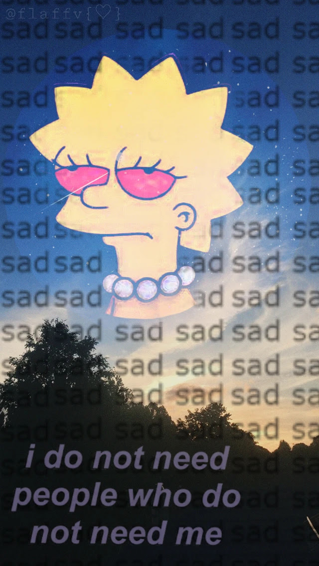 Freetoedit Sad Wallpaper Papeldeparede E Parede Simpson