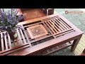 Bộ bàn ghế Sofa gỗ Còng mặt trống đồng - Nội Thất Gia Phong