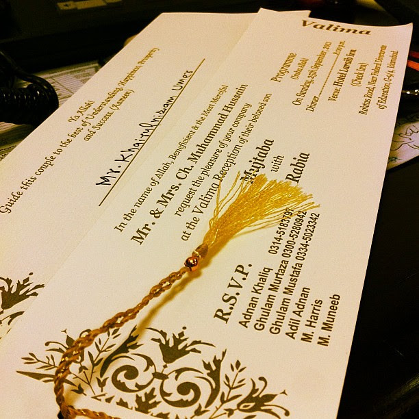Walima Card | Wedding Card | Pakistani Wedding | Islamabad ...