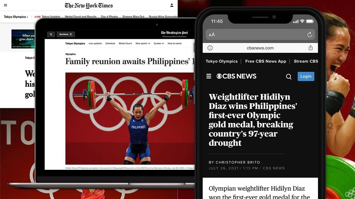 Hidilyn Diaz's golden feat makes it to international news