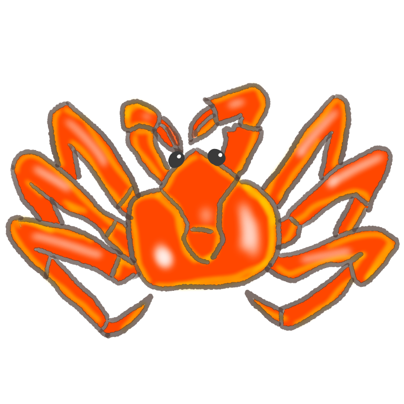 冬の鍋の定番 タラバガニのフリーイラスト ぴぴ