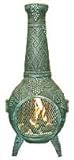 Blue Rooster - ALCH001-AG - Grape Leaf Cast Aluminum Chiminea - Antique Green - Large