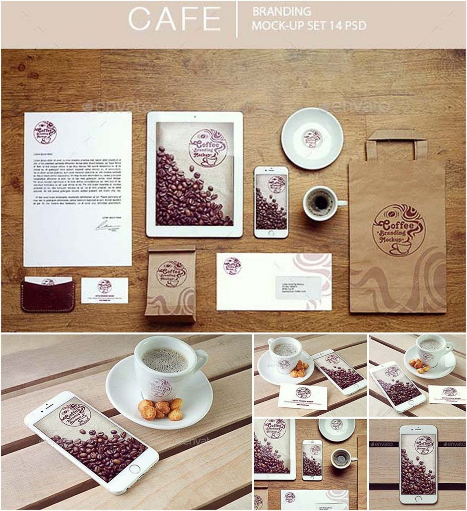 Download Cafe branding mockup set | Free download