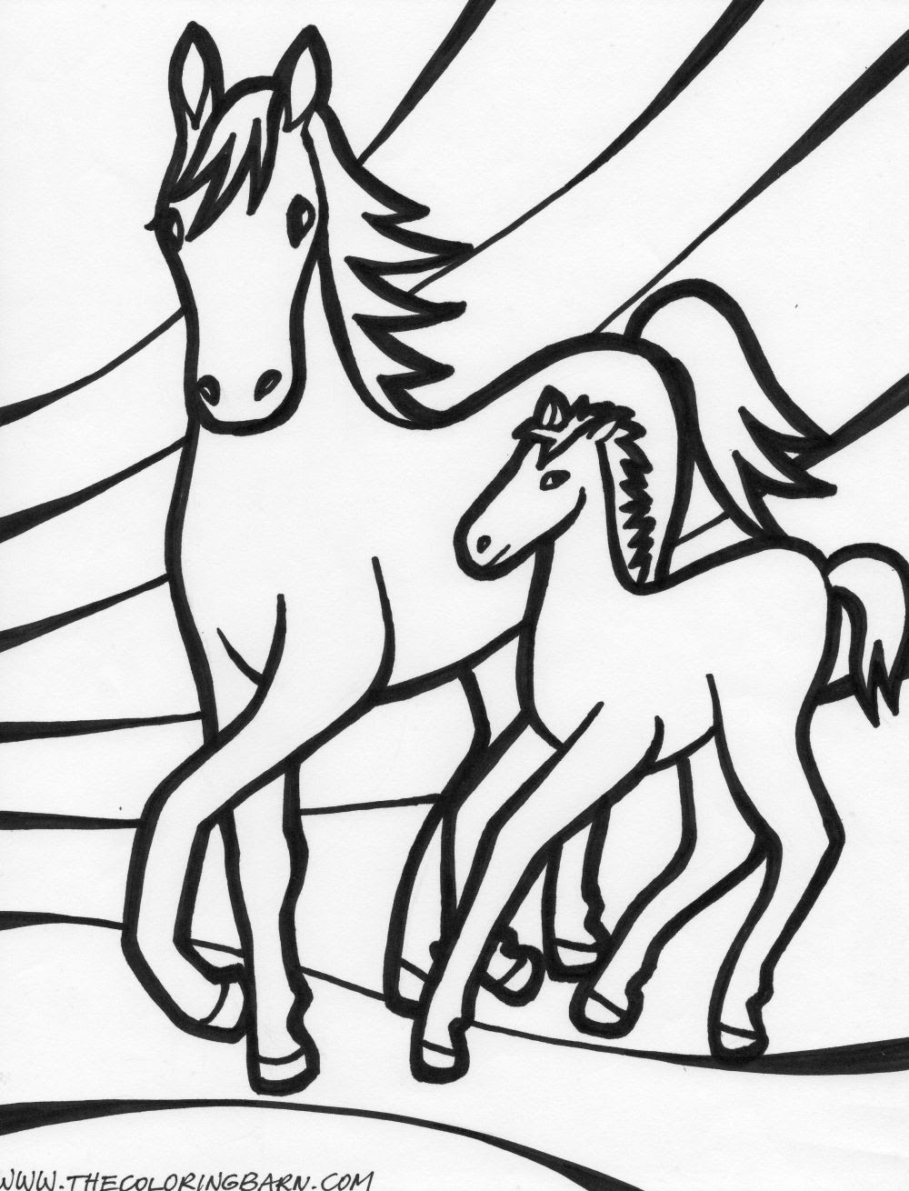 Download Baby Horses Jumping Coloring Pages Coloring Pages