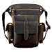 Get Genuine Leather Design Multi Function Men Shoulder Messenger Bag Fashion Heavy Duty Belt Waist Pack Leg Bag Tablets Pouch 913-5d