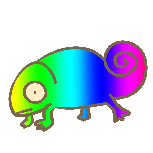 カメレオン カラフル のイラスト かわいいフリー素材が無料のイラストレイン