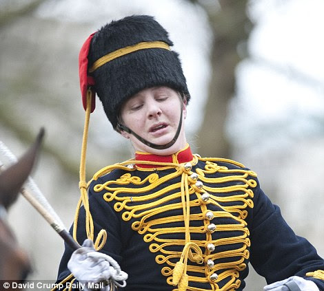 Stoic: A little shaken, she returns to her mount and continues her duties, as is expected of a soldier