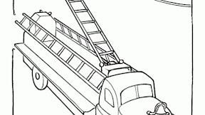 Fire Truck Colouring Page