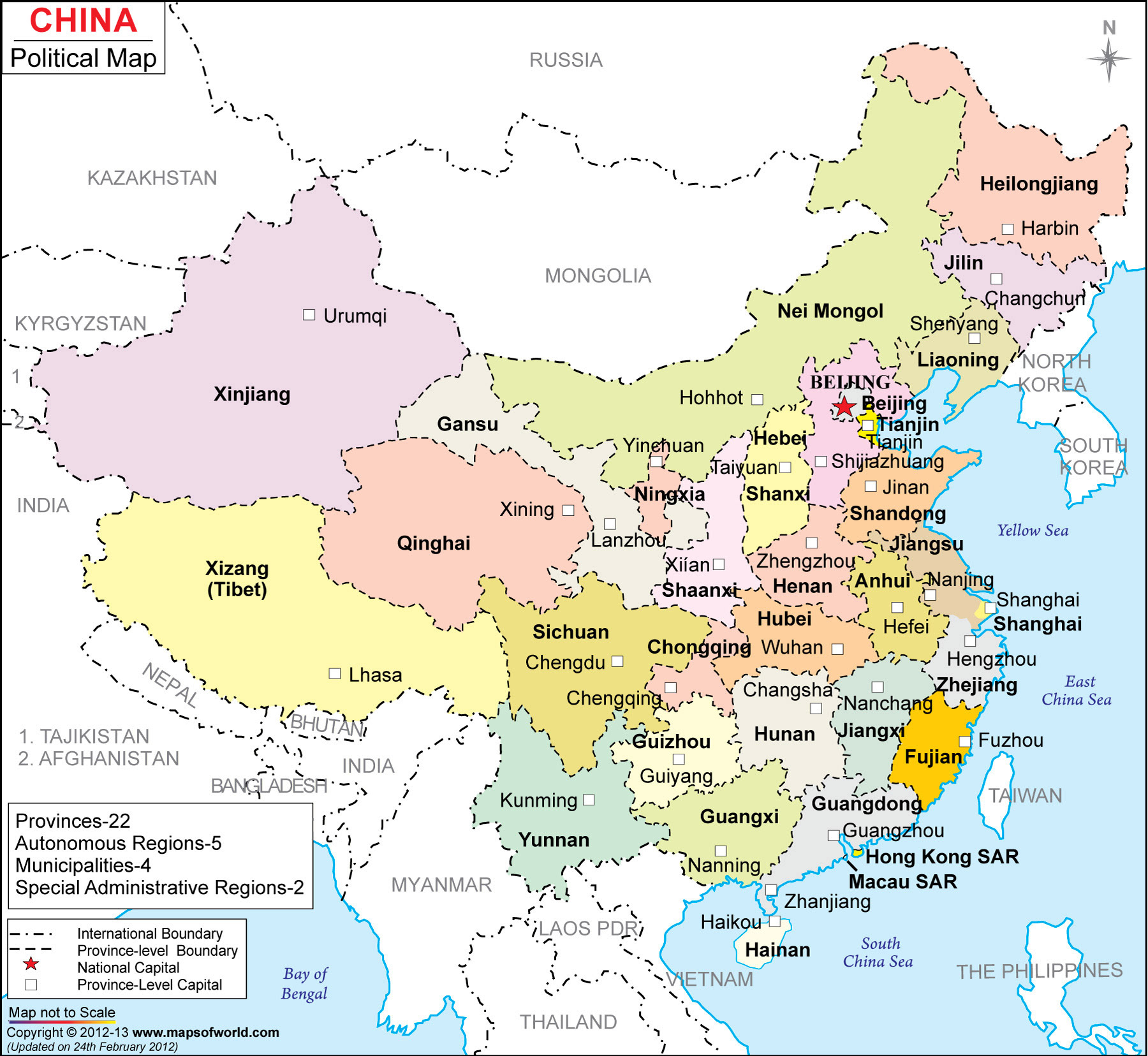 Large Map of China