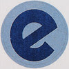 Vintage Sticker Letter e