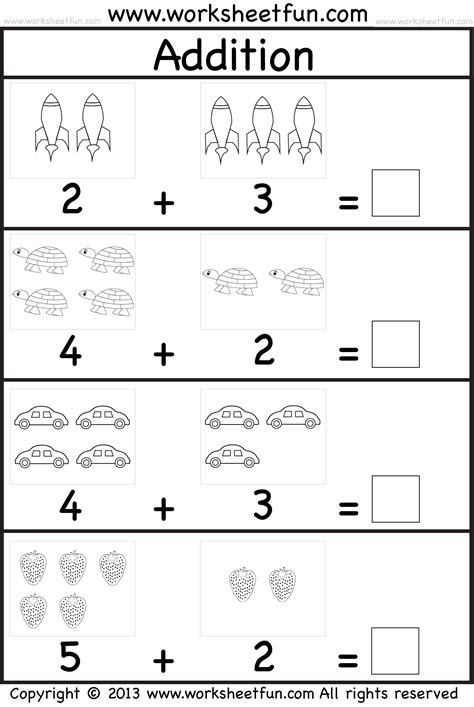  picture addition beginner addition kindergarten addition 5