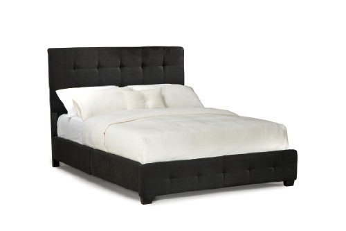 Madison Square Microfiber Bed in Black Size: King