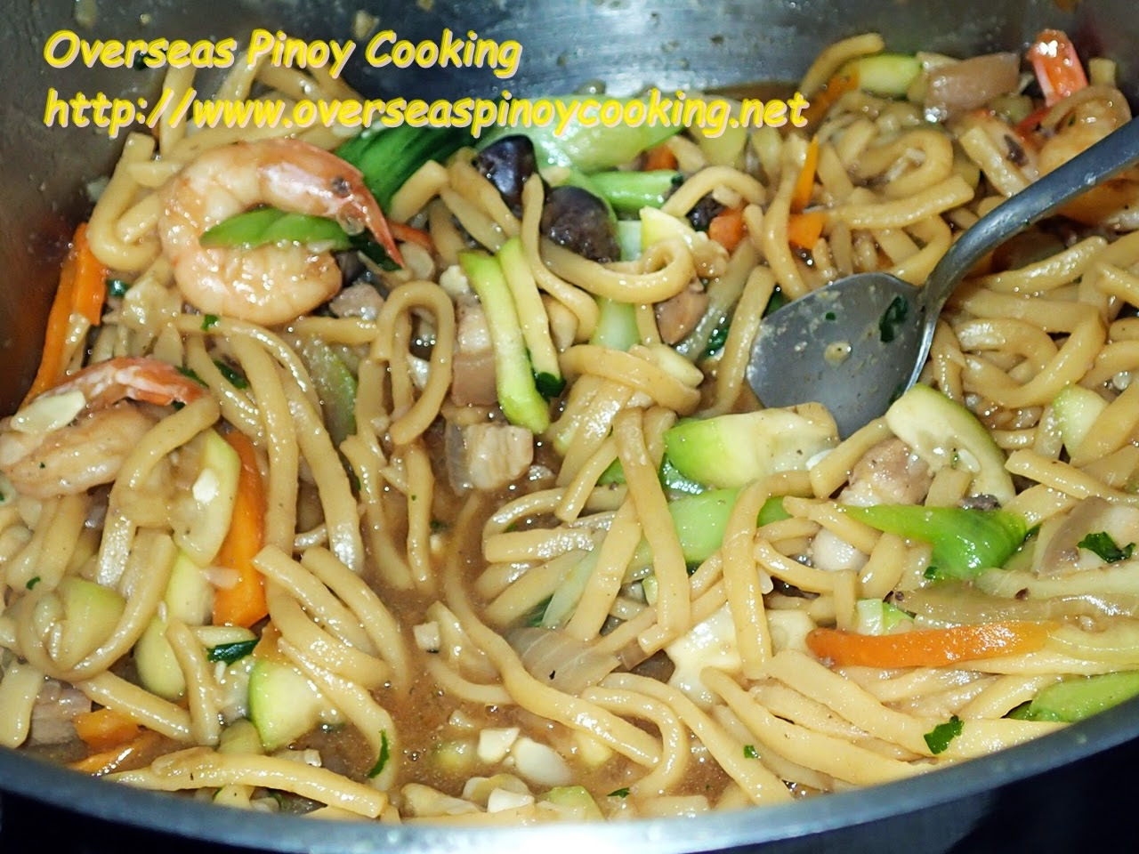 Pansit Miki with Upo - Cooking Procedure