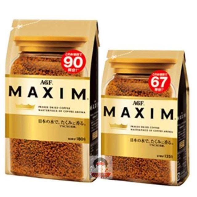 MAXIM Aroma Select (EXP30-11-2019) กาแฟแม็กซิมสีทอง135-180 กรัม.ชนิดถุงรีฟิวนำเข้าจากญี่ปุ่นหอมนุ่ม