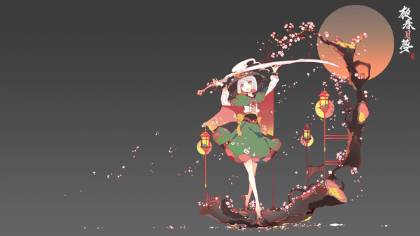 夜春月夢 壁紙配布 Pixiv年鑑 B