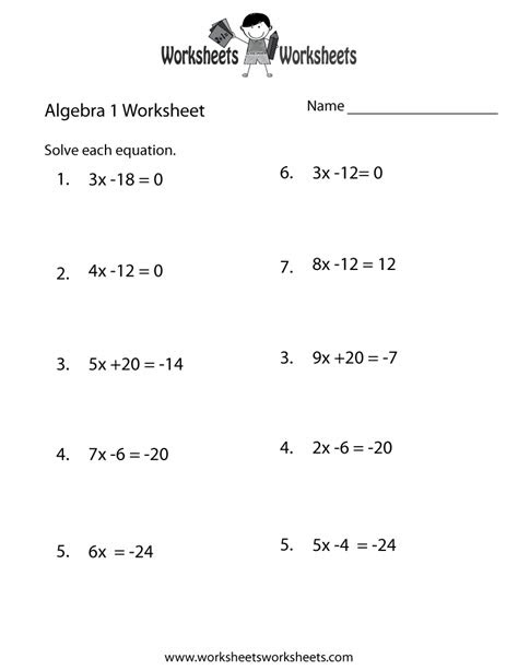 We have twelve different topics covering basic skills, domain and range, equations, exponents, inequalities, linear functions, polynomials, quadratic … algebra 1 practice worksheet printable algebra worksheets pinterest