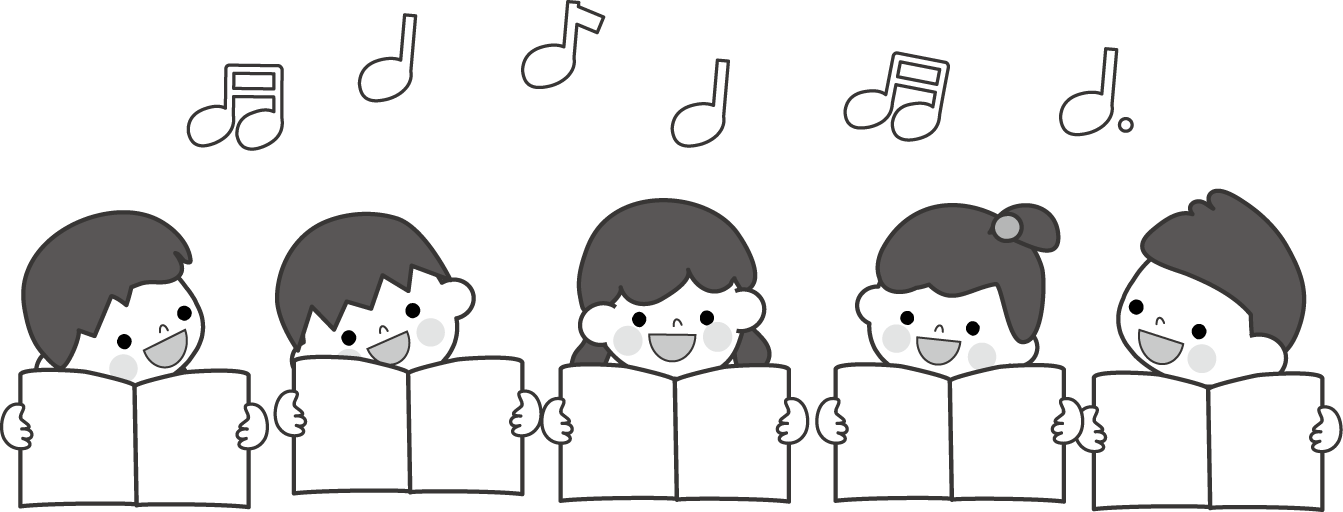 合唱 歌う 無料イラスト