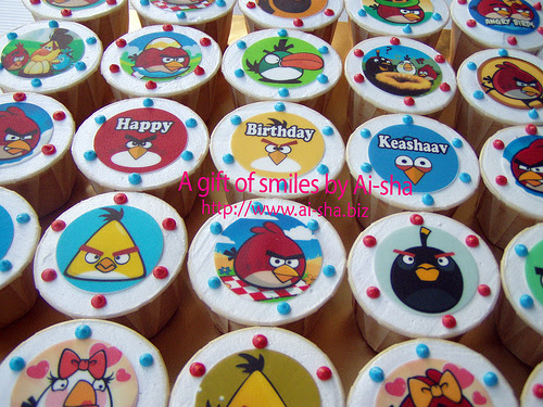 Birthday Cupcakes Edible Image Angry Birds