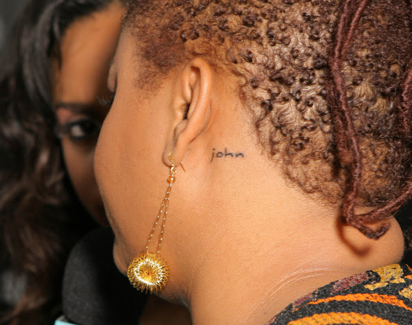 back neck tattoo. Jill Scott#39;s Neck Tattoo: