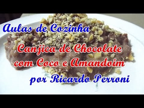 CANJICA DE CHOCOLATE COM COCO E AMENDOIM
