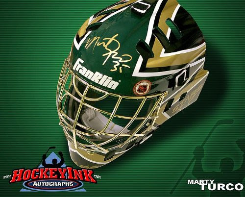 Marty Turco Autographed Full Size Dallas Stars Goalie Mask - Autographed NHL Helmets and Masks