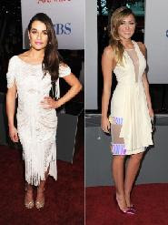 Lea Michele & Miley Cyrus at the 2012 People's Choice Awards -- WireImage