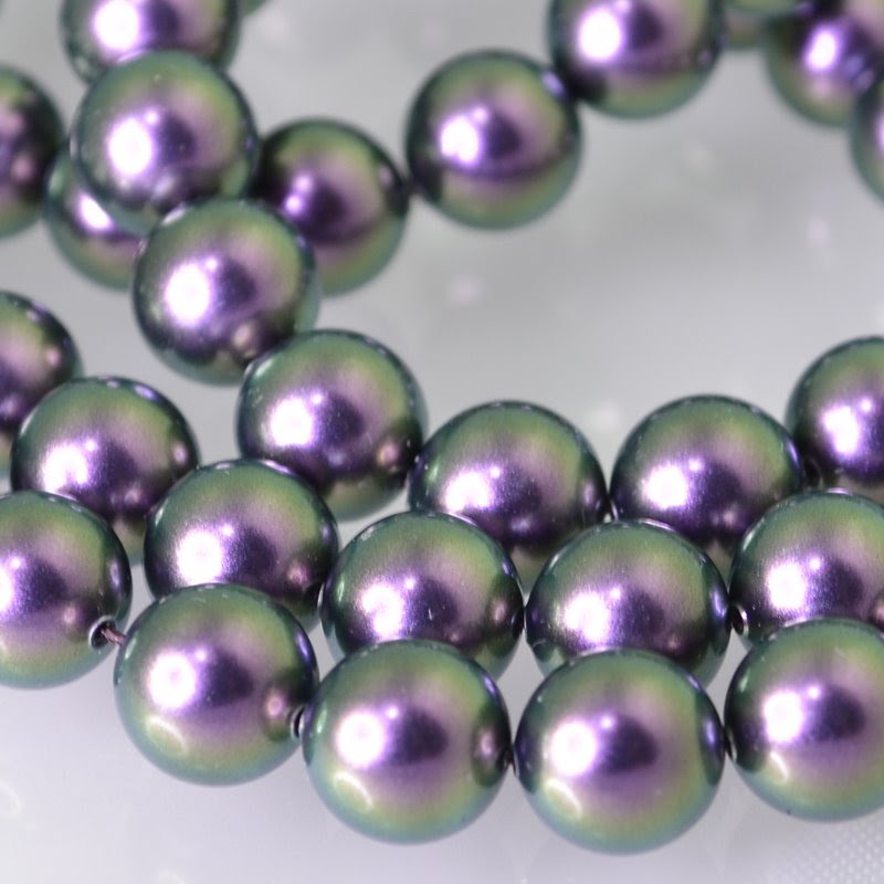 2775810s41902 Swarovski Gemstone Pearl - 10 mm Round Pearl (5810) - Iridescent Purple Pearl (10)